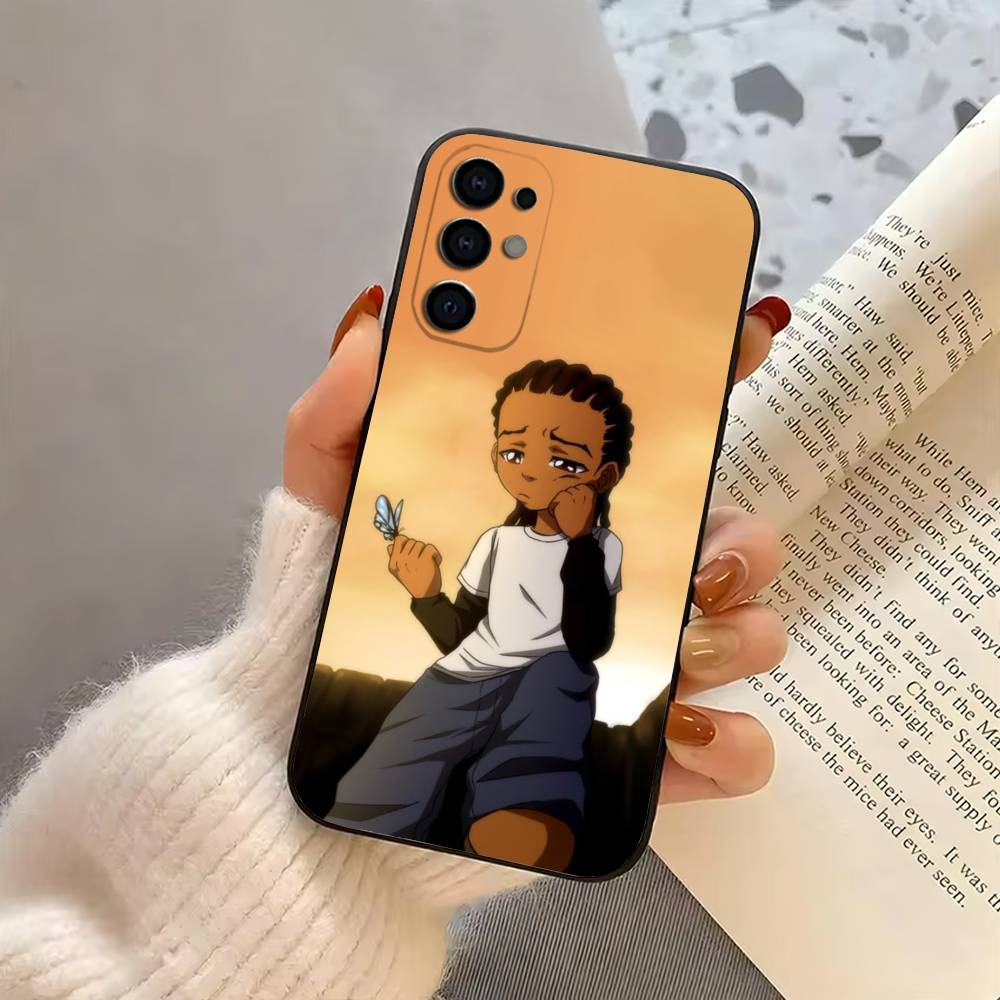 Cartoon Boys The B-Boondocks-es Phone Case For Samsung S25,S24,S21,S22,S23,S30,Ultra,S20,Plus,Fe,Soft Silicone Black Cover