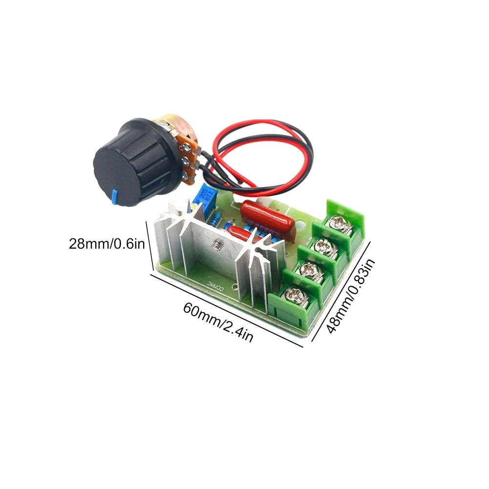 AC 220V 2000W Dimming Dimmers with Control Knob Electronic Voltage Regulator Module Adjustable Motor Speed Controller Regulation