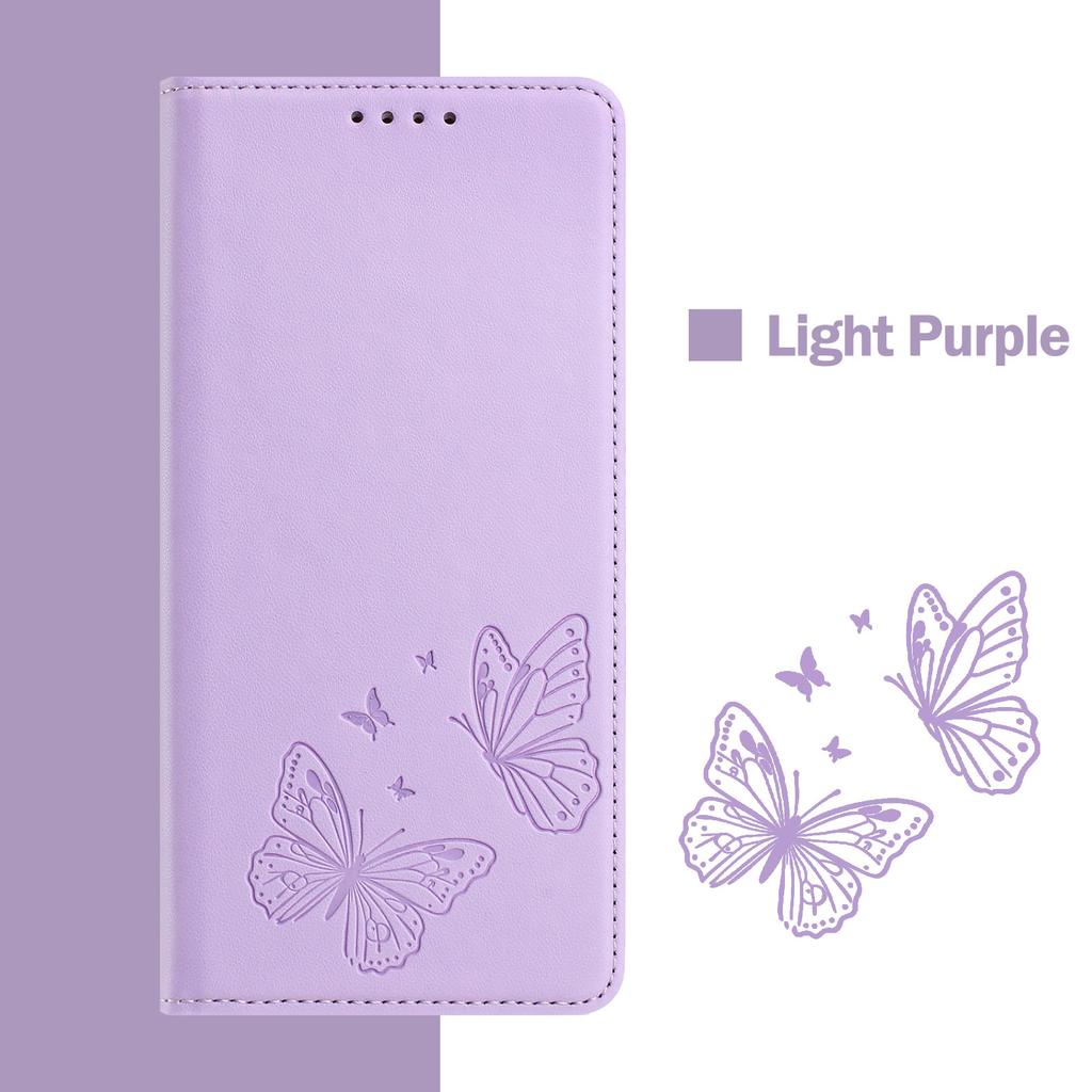 Butterfly Embossed Cards Solt Wallet Leather Case For Samsung S26 Ultra S25 S24 Plus S23 S22 A17 A07 A57 A37 A16 A26 RFID Cover