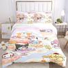 3pcs Ice Cream Shop POCHACCO Quilt Set - Soft and Comfortable Bedroom, Guest Room and Dorm Decor Bedding Set 1 Quilt Cover + 2 Pillowcases.W052