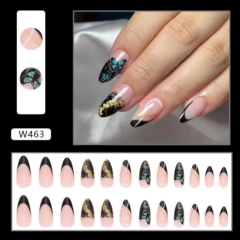 Fashion Manicure Film European And American Style Natural Sobriety Lake Blue Flash Ripple Manicure Wear Nail