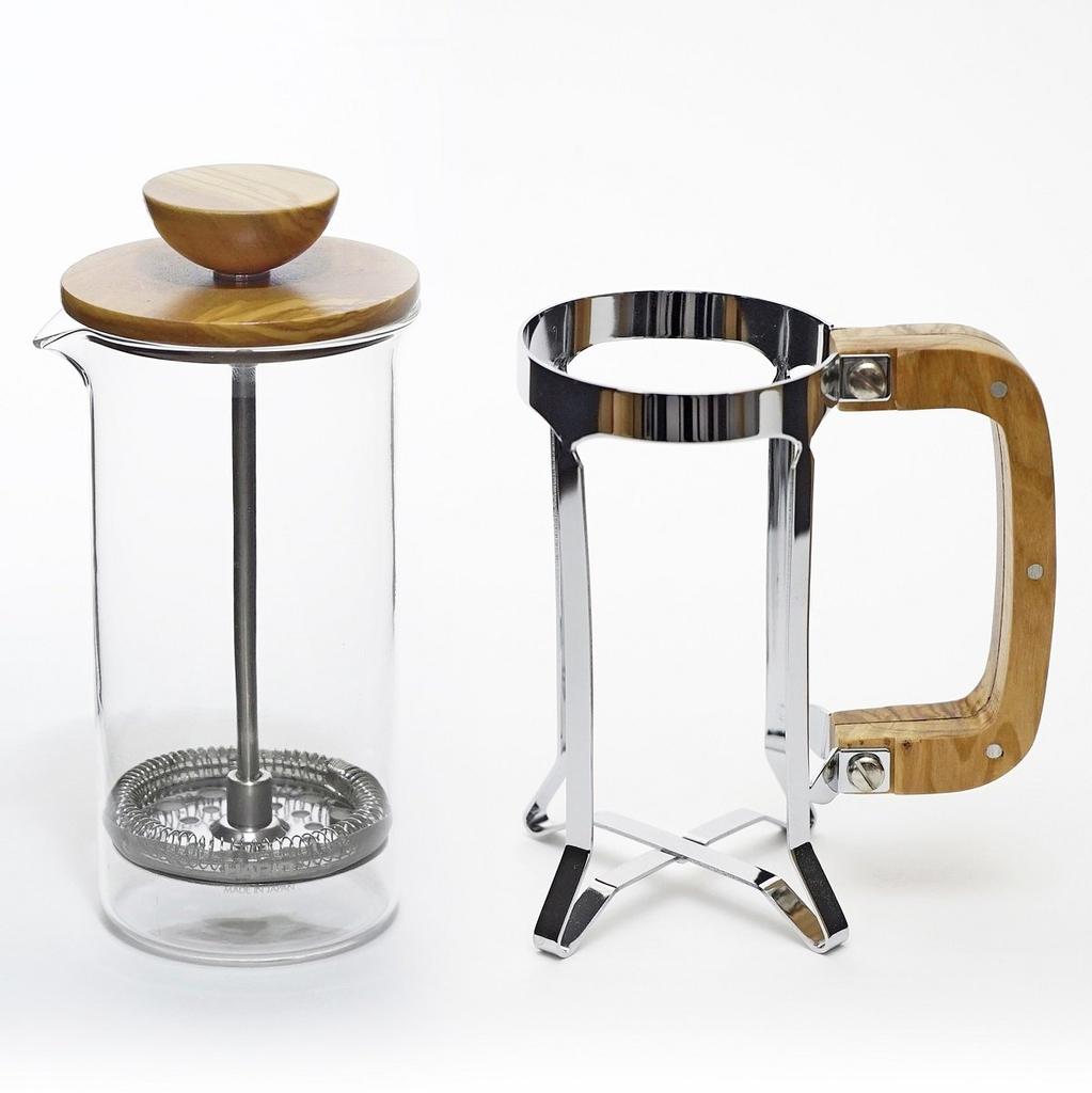 HARIO Cafe Wood Press Coffee Serving Press, Style, Drip, 4, Multi-Purpose, CPSW-4-OV