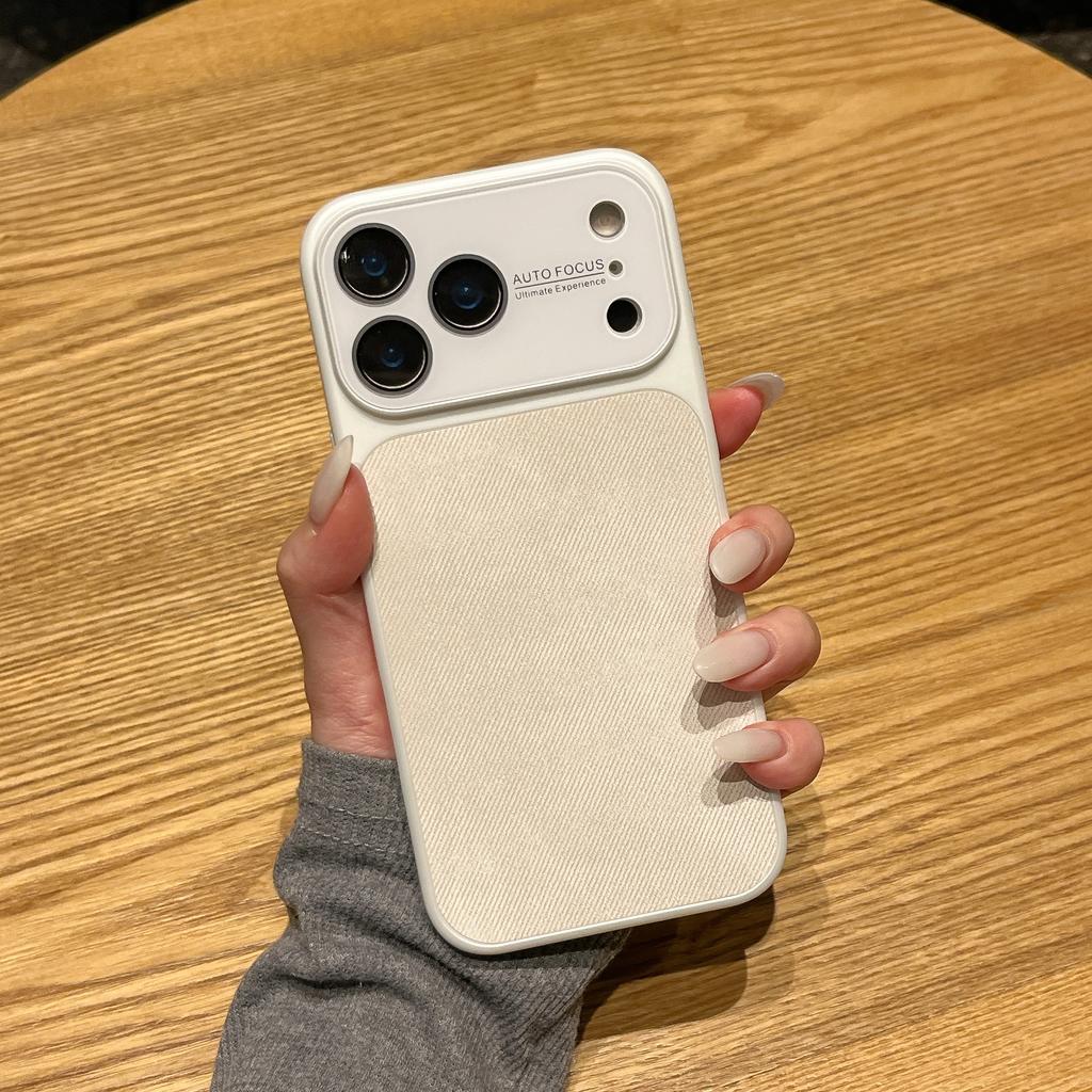 Fashion Vintage Cowboy Fabric Plating Lens Protect Case for iPhone 17 16 15 14 13 Pro Max Luxury Jeans Bumper Armor Phone Cover