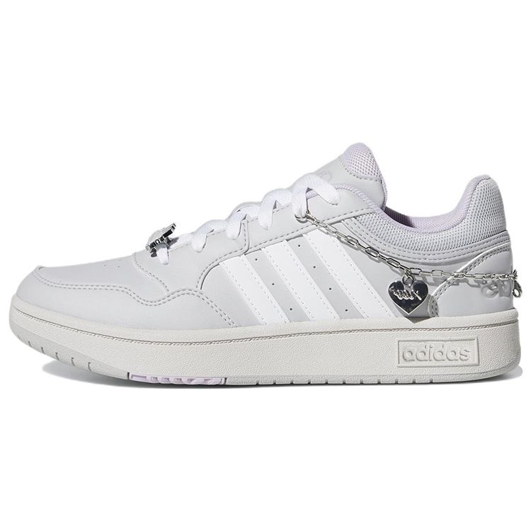 Adidas Neo Hoops 3.0 Synthetic Leather Trendy Durable Lightweight Low-Top Skate Shoes Women Sneakers White HP5280
