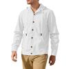 Men's Hoodie Linen Vintage Spring and Autumn Shirt Casual Loose Long Sleeved Clothes High Quality Trendy Men's Clothing