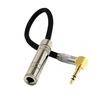 Audio Cable 90 Degree Right Angle High Fidelity 0.2m 3.5mm To 6.5mm/6.35mm AUX Extension Cord for Microphone