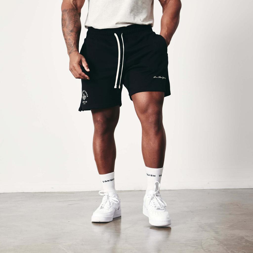 Men's Summer Drawstring Fitness Sports Short Pants Loose Casual Cotton Running Shorts with Pockets