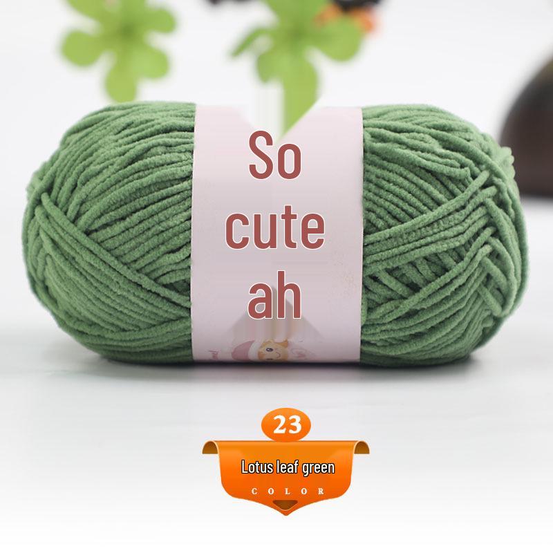 Medium Thick Chenille Yarn for Handmade Crochet Bags & Dolls
