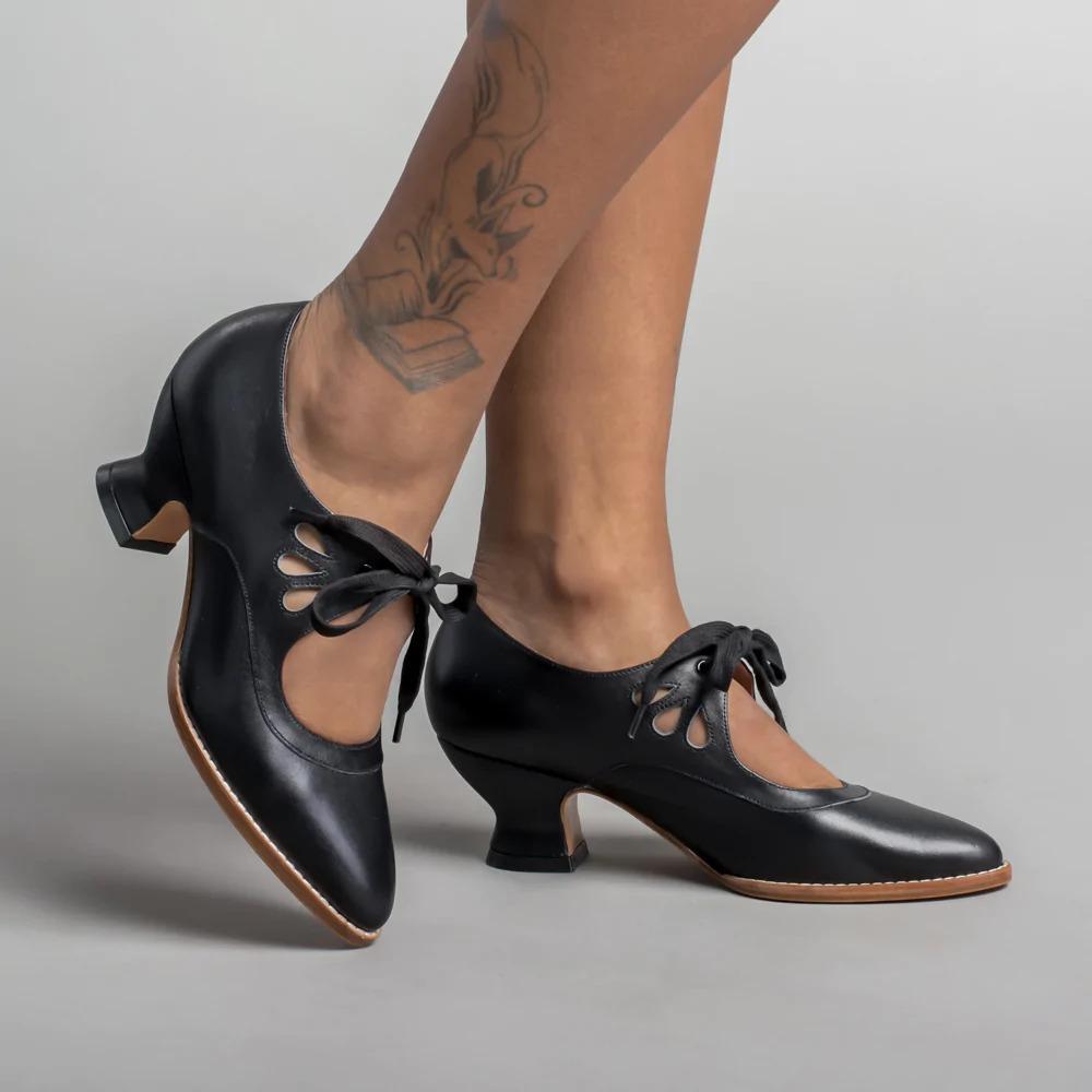 New Hollow Out High Heels Lace Up Plus Size Women's Casual Shoes