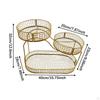 Countertop Fruit Basket 3 Tier Large Capacity Multipurpose Organizer Metal Mesh for Snack
