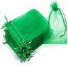 100pcs Gift Organza Bags 7.8x11.8 Green Inch Drawstring Rope Sheer Fabric Wedding Party Favour And Candy Bags