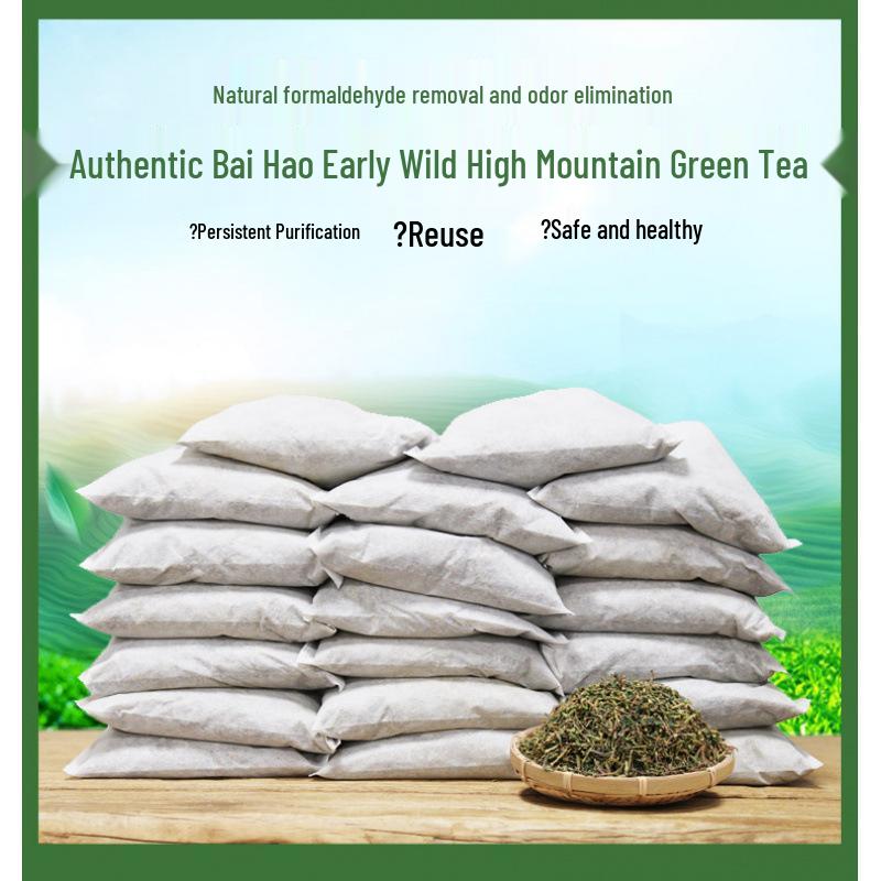 Formaldehyde & Odor Absorbing Tieguanyin Tea Stems Purifying Bag for Home & Car