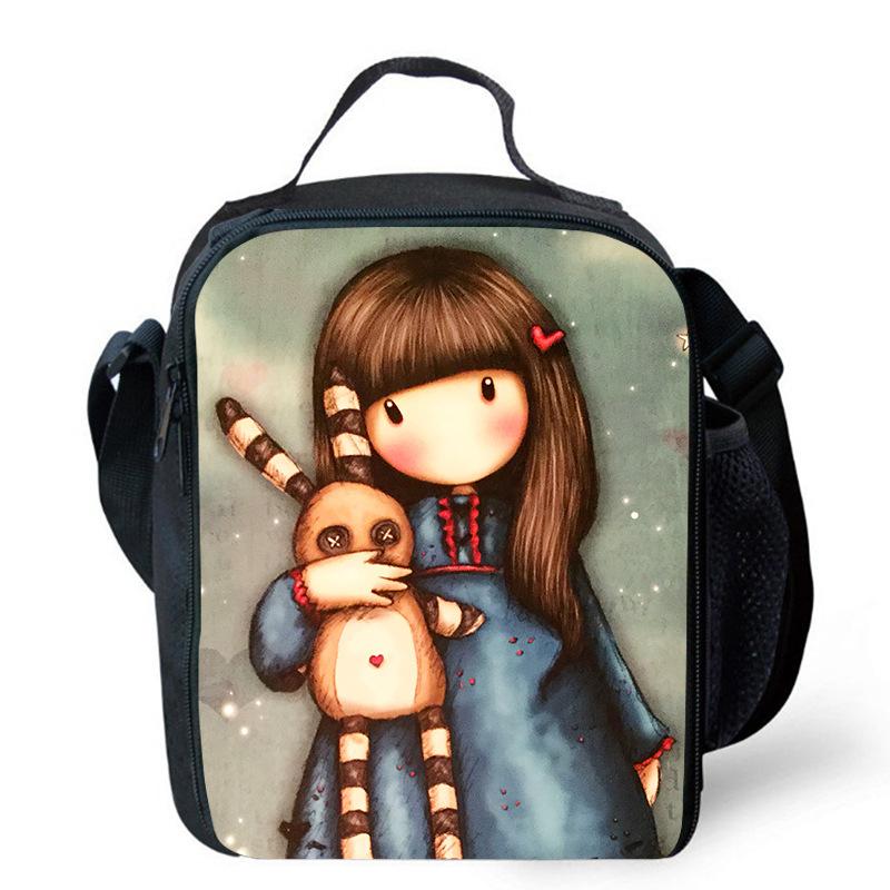 Gorjuss santoro peripheral animation backpack men and women pencil bag meal bag satchel