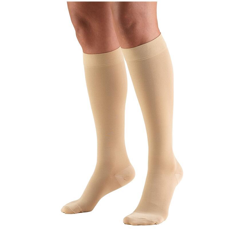 

1 Pair Closed Toe Knee Superior Quality Compression Socks 23-32Mmhg For Women Plus Men Lower Leg Ergonomic Support Socks Graduated Compression XXL бежевий