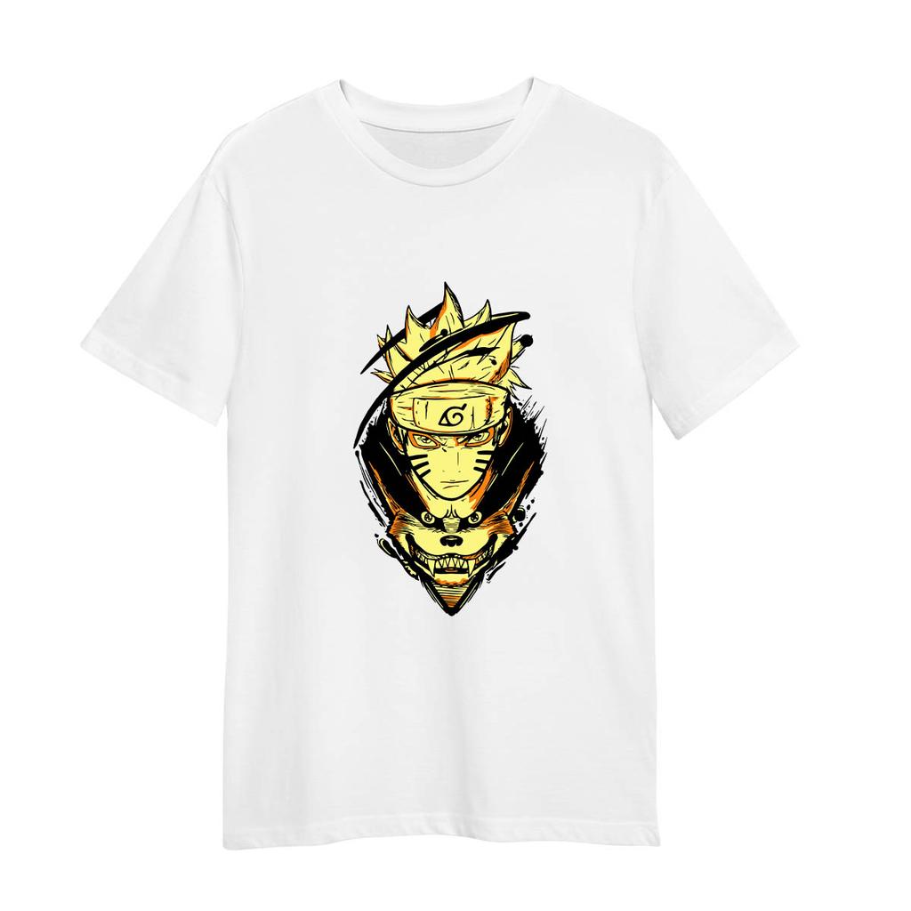 Naruto And Kurama The Nine-Tailed Demon Fox Anime Manga Gift Adult Unisex T-shirt