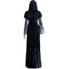 Halloween Adult Reaper Long Dress Horror Skull Vampire Cosplay Suit Bar Stage Costume