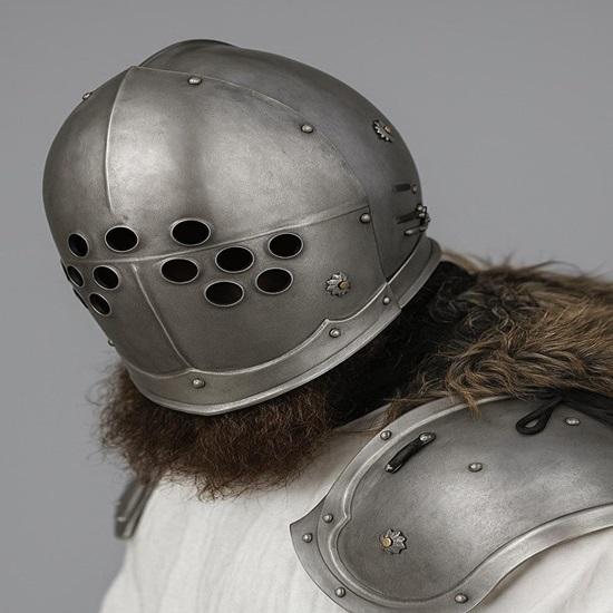Marauder Helmet Medieval Full Face Armor 18 Gauge Steel Knight Helmet LARP  Cosplay Ready - Halloween Gift