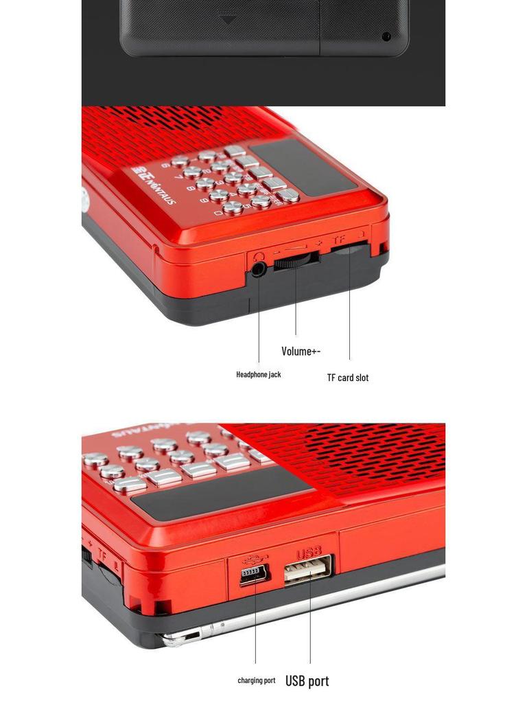 Jinzheng 875 Bluetooth Portable MP3 Player with Card Slot and High Volume for Elderly