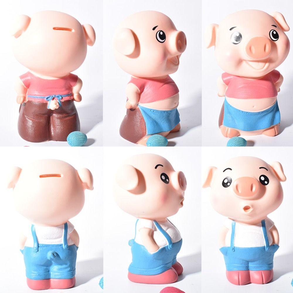 Large Capacity Pig Shaped Money Boxes Savings Tank Pig Money Bank  Bedroom Den Dresser