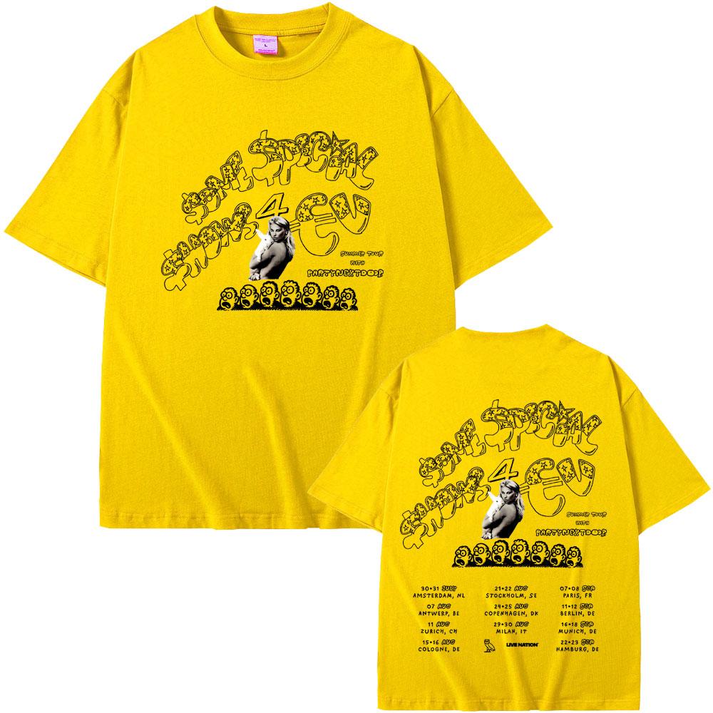 Rapparen Drakes Europaturné med Partynextdoor 2025 T-shirts SSS4U Some Sexy Songs 4 U T-shirt Unisex Unisex Hip Hop Popmusik T-shirt
