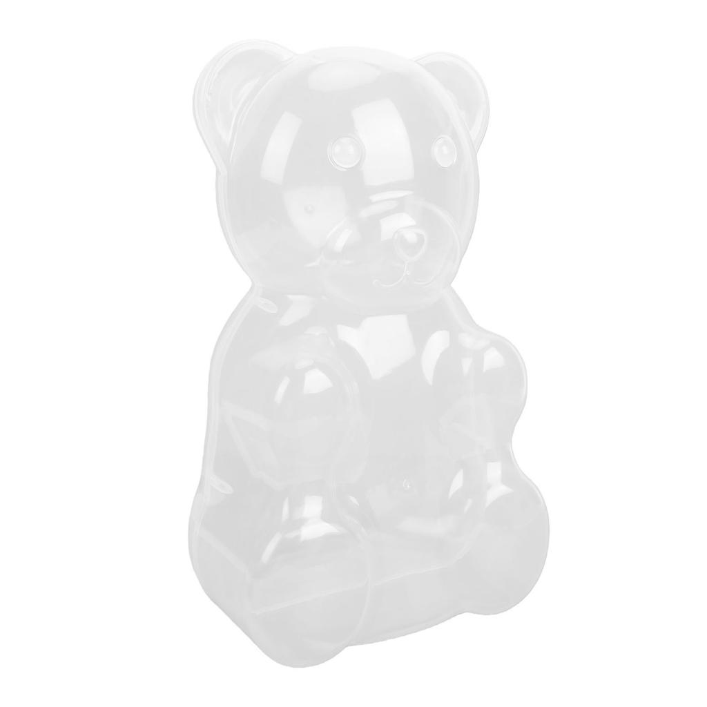 Large Plastic Bear Container Jar Clear Bear Gift Box Dispenser Fillable Candy Box for Birthday Party Favors
