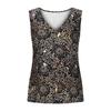 Ladies Sleeveless V Neck Print Tank T-Shirt Summer Tops Blouses For Women