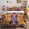 Colorful Intricate Floral Design Print Bedding Set 1 Duvet Cover 2 Pillowcases For Adult And Children Luxury Gift Full Size