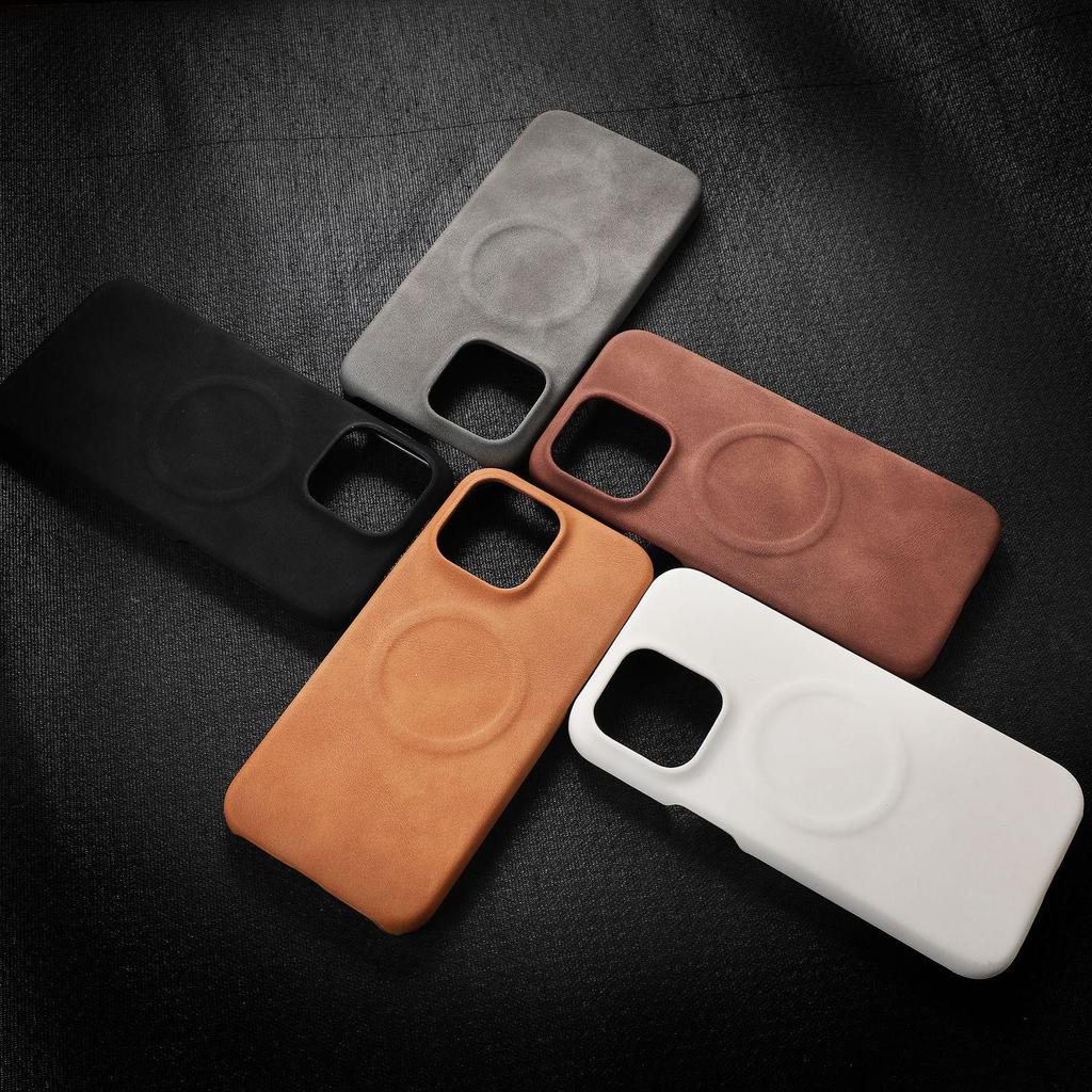 Premium Sheepskin Magnetic Anti-Drop Case for iPhone 15/16 Pro Max - Business Protective, Skin-Feel, and Durable