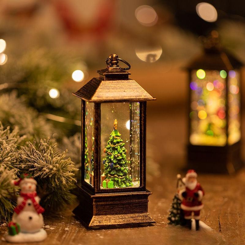 Christmas Decorations, Small Night Lights Scene Arrangement Christmas Tree Desktop Ornaments Children s Gifts Crystal Lights 1pcs