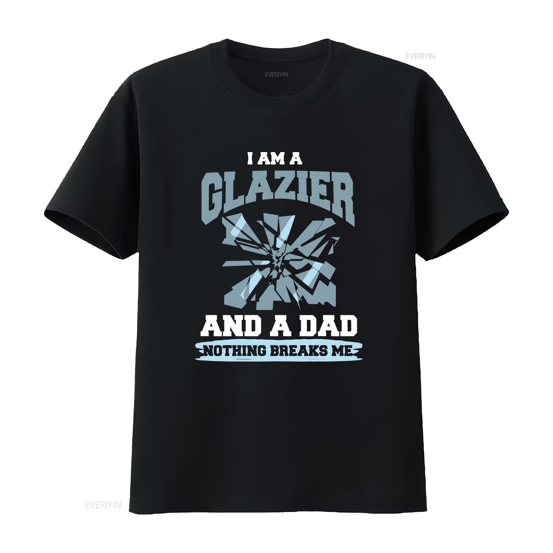 

Glazier Dad T Shirt Joke Glazing Humor Father Quote Saying Apparel Outfit vintage Washed homme graphic Soft Stretched Versatile 4XL