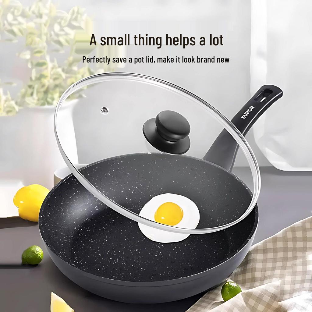 Universeller Verbrühschutz-Topfgriff für Wok oder Dampfgarer - Glas-Deckelknauf & Perlen-Zubehör