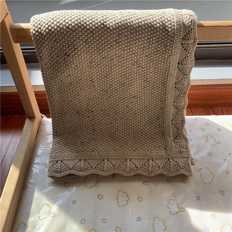 Nordic Baby Cotton Knit Yarn Swaddle and Stroller Blanket