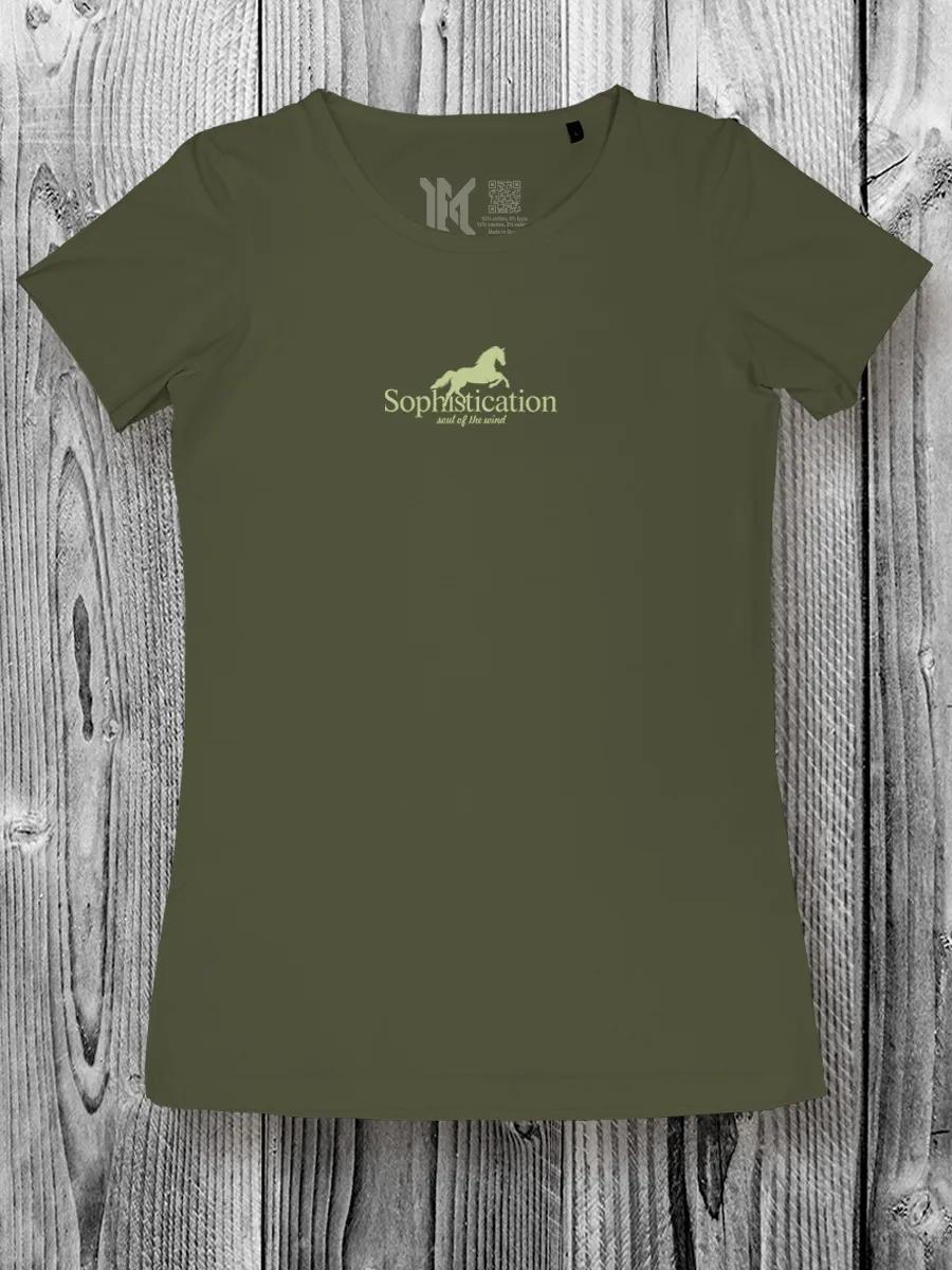 T-shirt with a New Year s print for women with a horse 2026 S