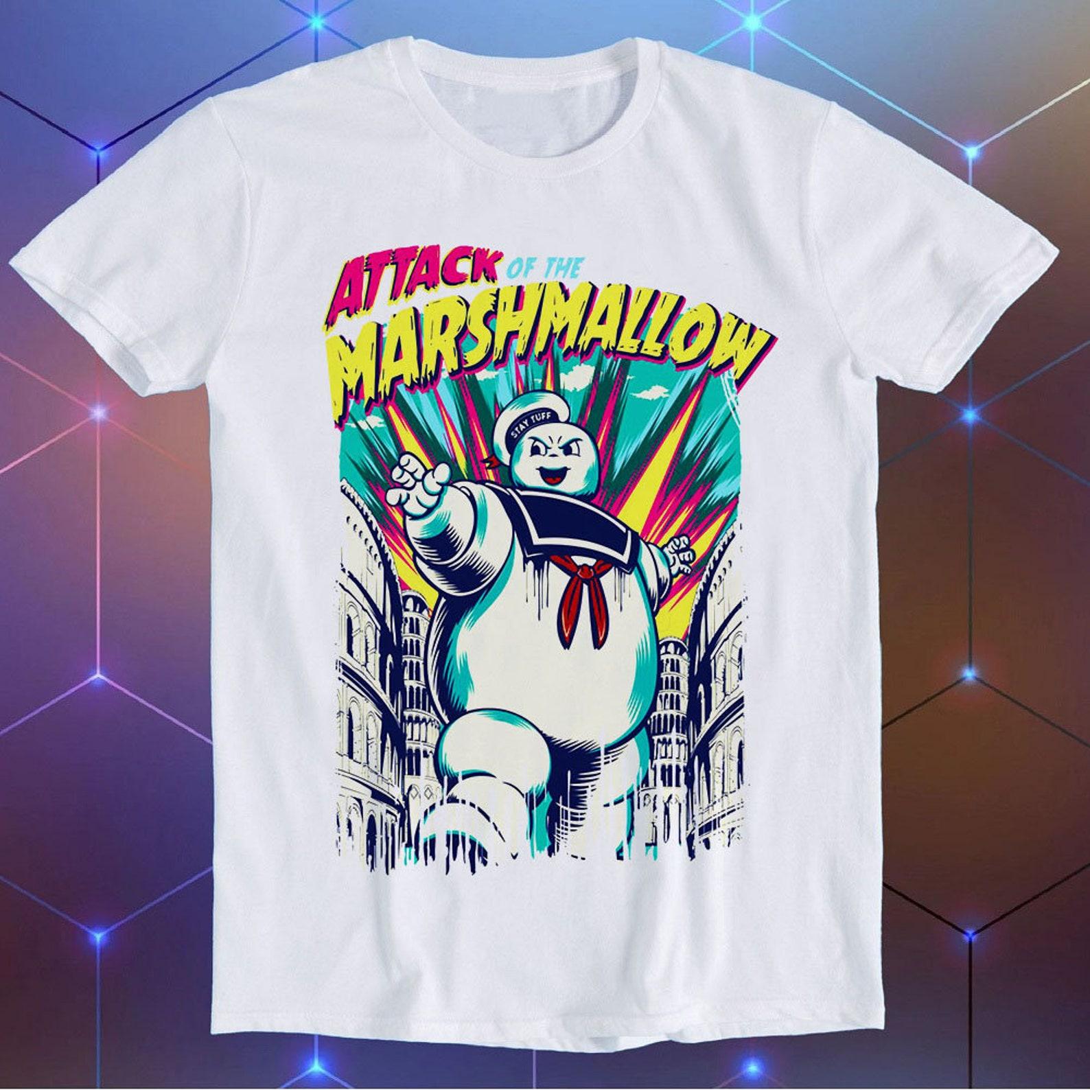 Stay Puft Ghostbusters Attack Of The Marshmallow Best Seller Funny Parody Funny Gift Tee T-Shirt E1499 L