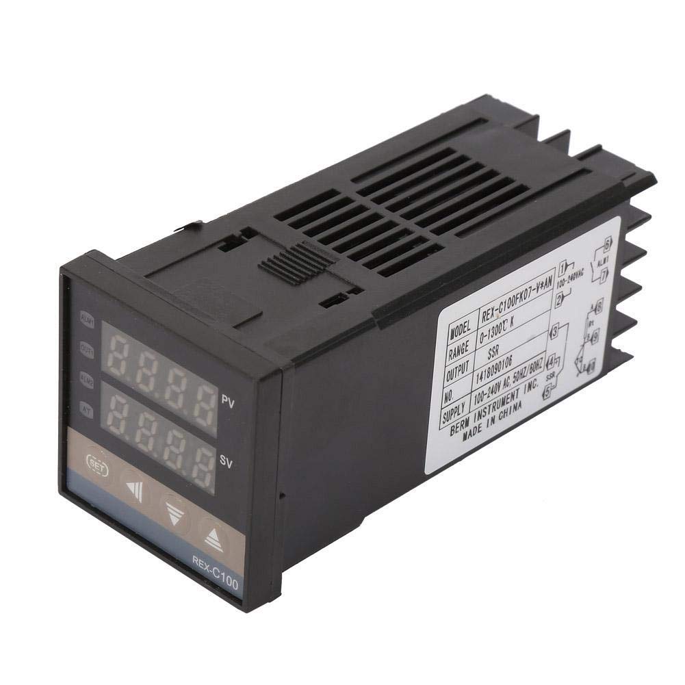 

AC 110V-240V LED PID Temperature Controller, Rapid Temperature Control, Alarm, Fast Response, Thermocouple/Temperature Sensor with up to 25A SSR, Digi