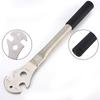 Steel Alloy 35cm Bicycle Long Handle Foot Pedal Removal Wrench Tool with 15mm Slots