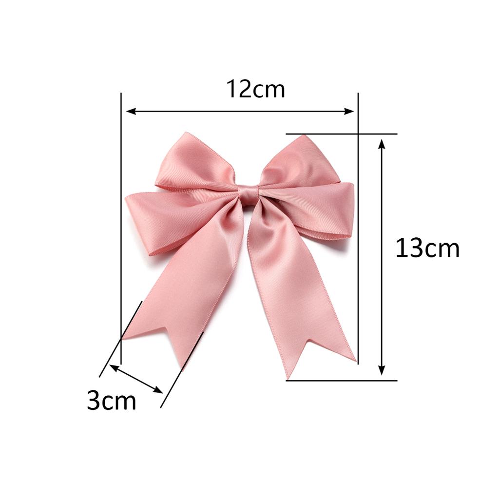 4pcs 12x13cm Large Size Satin Ribbon Bows Mutilcolor Ribbon Bow Flower DIY Decoration Headwear Hairclips Accessories