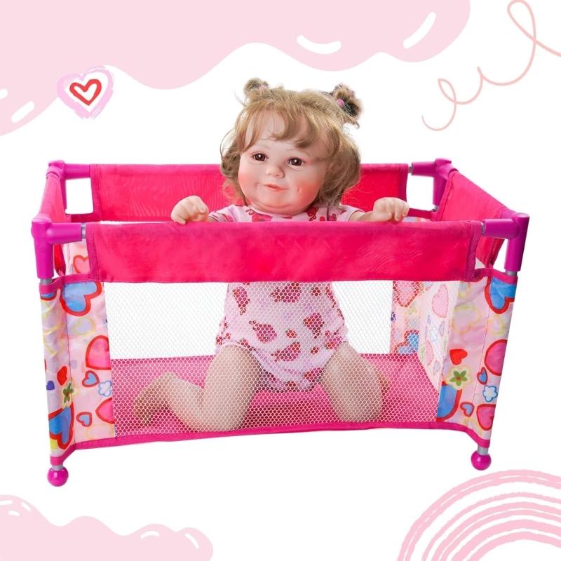 Lightweight Kids Bed Foldable Doll Crib for Children’s Imagination and Creativity Development