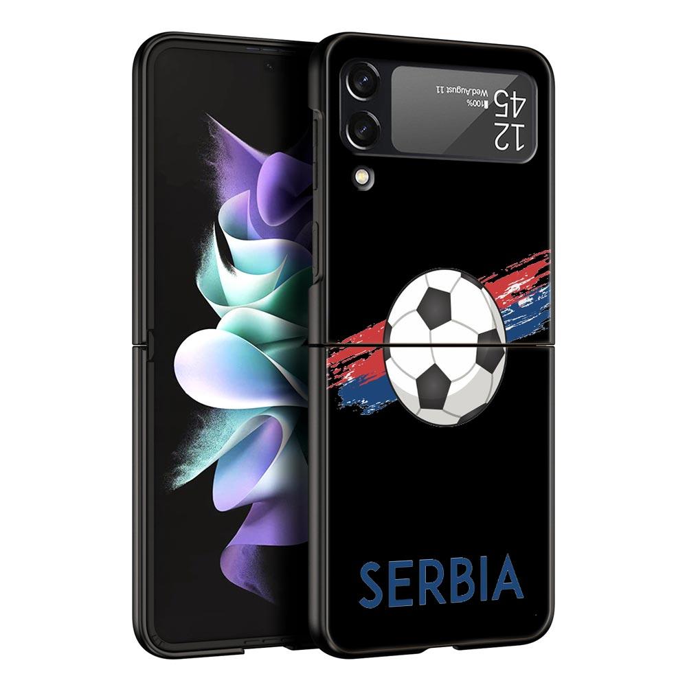 Husă pentru telefon pentru Samsung Galaxy Z Flip 3 4 5 Carcasă mobilă pliabilă Husă tare pentru PC Husă de protecție Țară Fotbal Maroc Fotbal