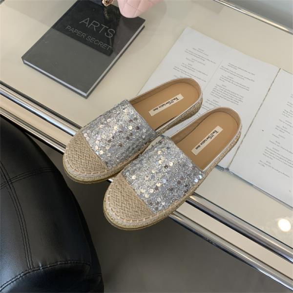 

Fashion Female Shoes Slippers Casual Cover Toe Slides Low 2025 Luxury Soft Rubber Fisherman Fabric Bling Hoof Heels PU Cover Toe Slipper 35