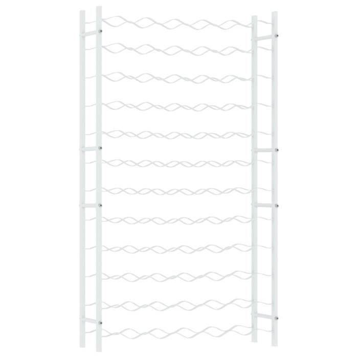 VidaXL Casier à bouteilles pour 72 bouteilles Blanc Métal 340912
