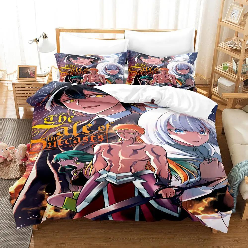 Neuer Anime The Tale of the Outcasts Bettwäsche-Set Bettbezug Bettset Steppdeckenbezug Kissenbezug Steppdecke King Queen Size Jungen Erwachsene