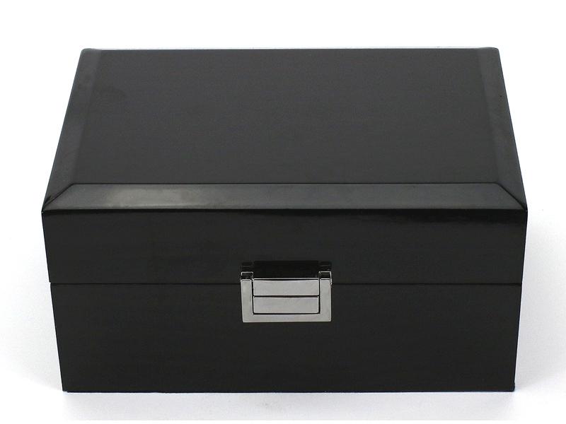 Premium Ebony Wood Lacquered Jewelry and Watch Box
