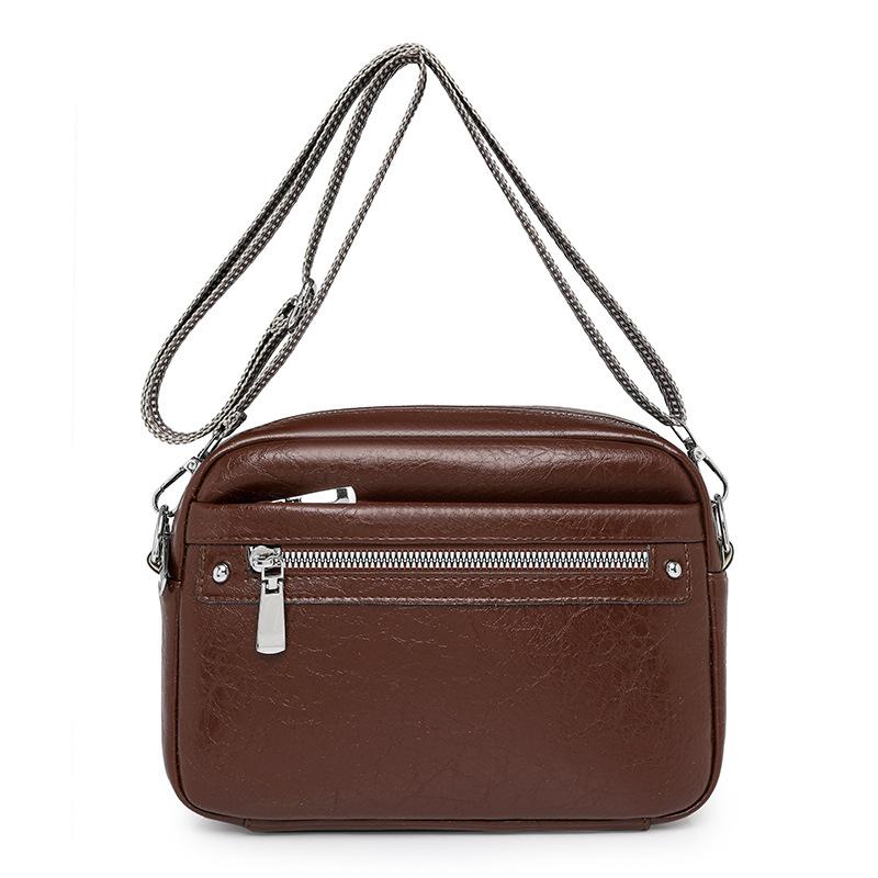 Multi-pocket women's shoulder bag trendy atmosphere simple autumn and winter new broadband messenger