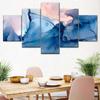 5 kusů Nástěnné umění Malba na plátno Oceán Růžová Akvarel Abstraktní Plakát Dekorace domova Obrázky Moderní Obývací pokoj Modulární