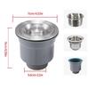 Pack Of 2 Kitchen Sink Drain Set Featuring Removable Basket and Sealing Stoppers In Sturdy Stainless Steel Materials
