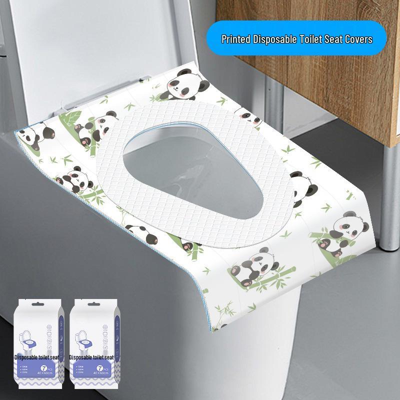 Autumn/Winter Disposable Quilted Waterproof Toilet Seat Cushion - Full Coverage, Lengthened & Thickened for Travel and Business Trips.