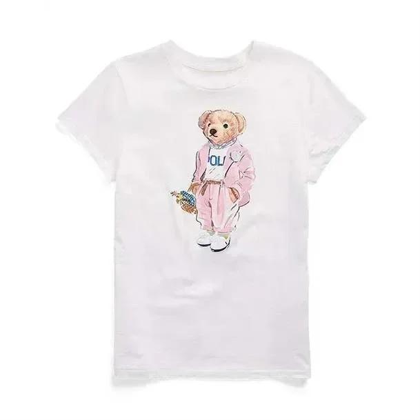 Bear Graphic T-Shirt Fashion Trends Funny Round Neck T-shirt Womens Clothes Sporty Casual Tops Brand Clothing Y2k Top  Graphic