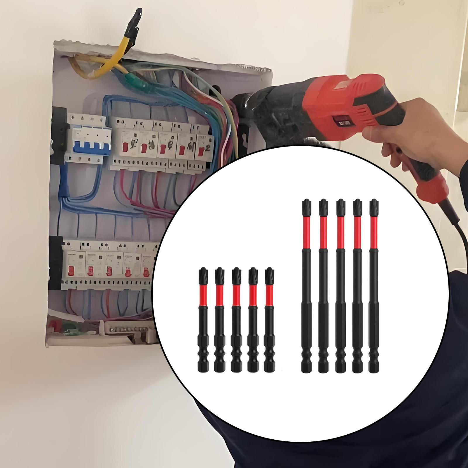 

10PC Impact Attractive Screwdriver Bit Set for Electricians Sturdy Professional 6.5cm & 11cm High