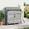 Garden Shed Gray 106.5 x 56 x 113.5 cm Solid Spruce Wood